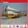 Wind Blade 16m-45m Hydraulic Extendable Lowbed Truck Semi Trailer